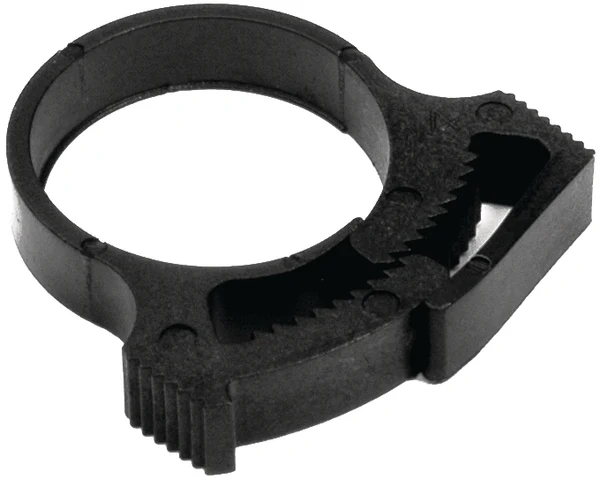 Klemmeplast 13,8 - 15,3 mm sort - 7 mm, doble kjever