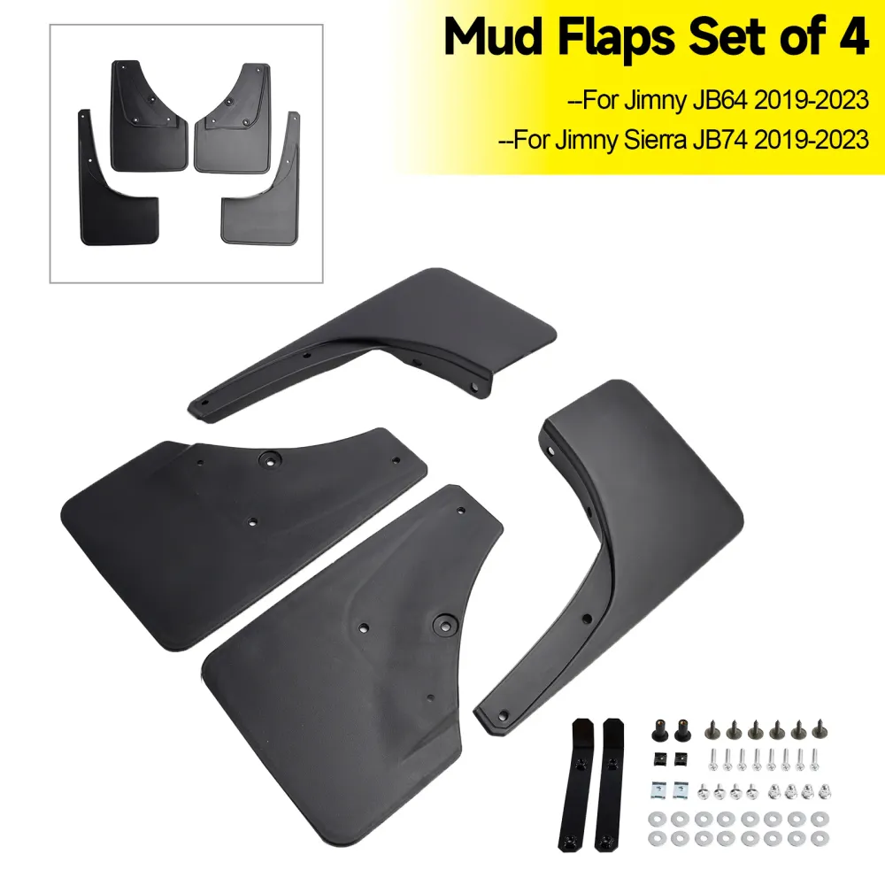 2019-2023 Suzuki Jimny JB64 JB74 foran og bak Mud Flaps Fender Mudguard