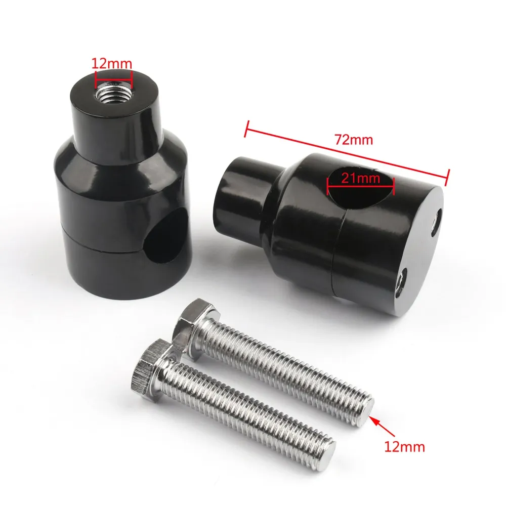 Styreforhøyer Forhøyere Feste Monteringsklemmer Motorsykkel Sykkel 7/8" 22 mm svart