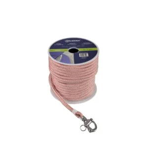 Talamex, Fall med trykksjakkel hvit/rød 8mm 30m, 1100 Decanewton