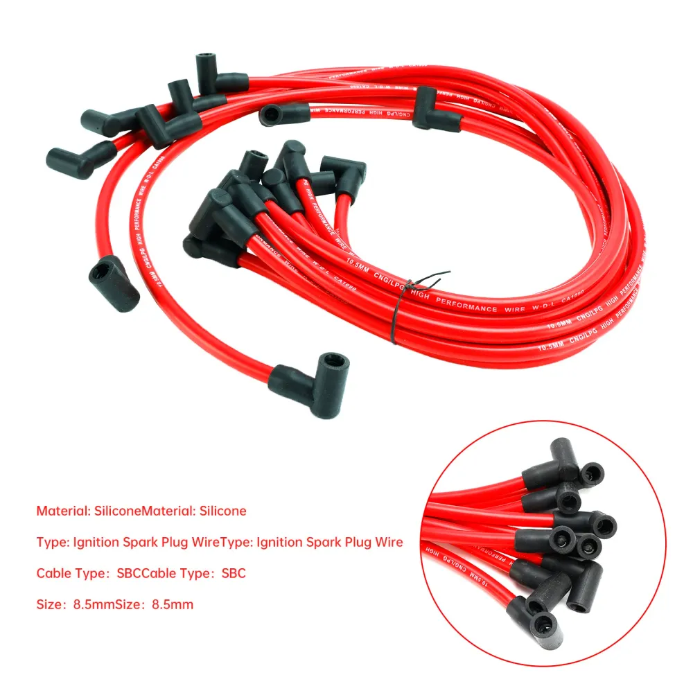 8,5mm elektronisk tenning tennpluggtrådsett Chevy SBC BBC 350 383 454