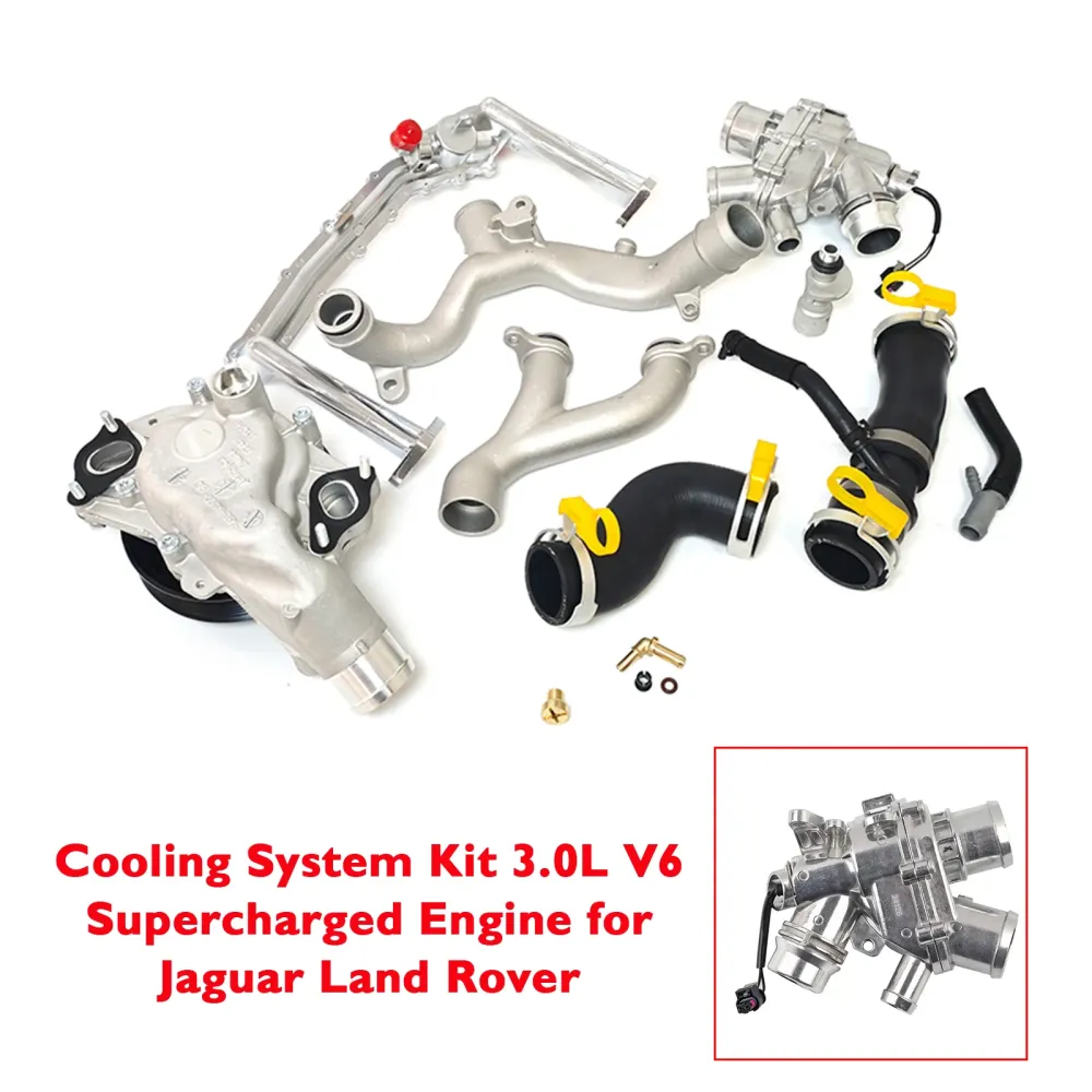 2014-2019 Land Rover Range Rover Sport 3.0L V6 - Gass kjølesystem Kit Supercharged Engine LR092992 LR090630