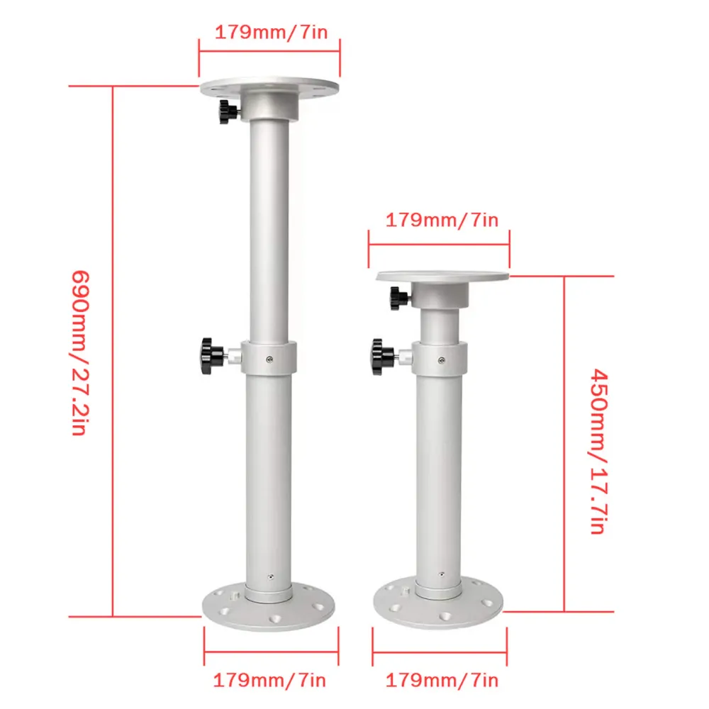 Aluminium RV Marine Boat Motorhome Caravan Table Leg Pedestal Furniture Leg