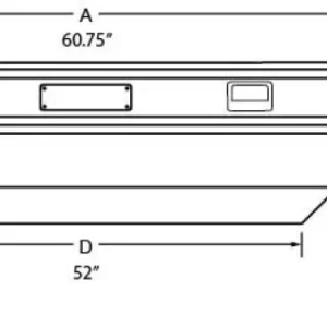 Tradesman Aluminum Flush Mount Truck Tool Box (60in.) - Brite