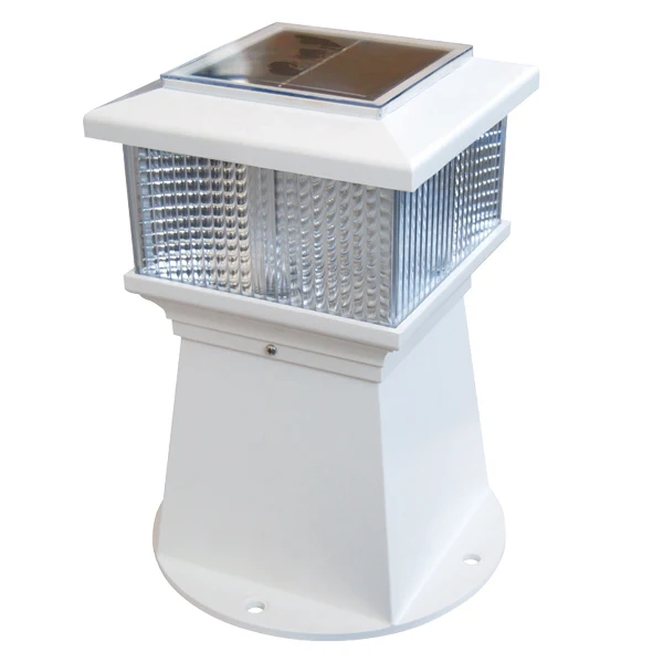 Dock Edge, Stolpebrolys LED m/solcelle 25 cm, Ø 17 cm, 40 Lumen