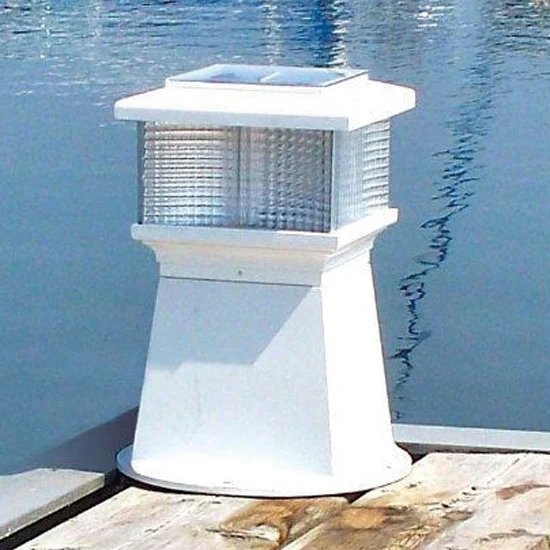 Dock Edge, Stolpebrolys LED m/solcelle 25 cm, Ø 17 cm, 40 Lumen