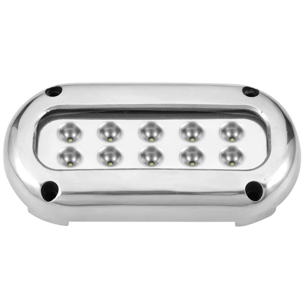Undervannslys LED HP, blå, 12/24 V, 10x3 W, 245 Lumen, IP68, 1,5 m kabel