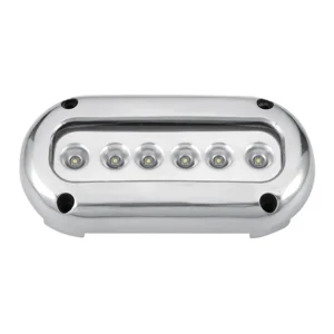 Undervannslys LED HP, blå, 12/24 V, 6 x 3 W, 1,5 m kabel, 137,5 mm x 68 mm x 24,3 mm