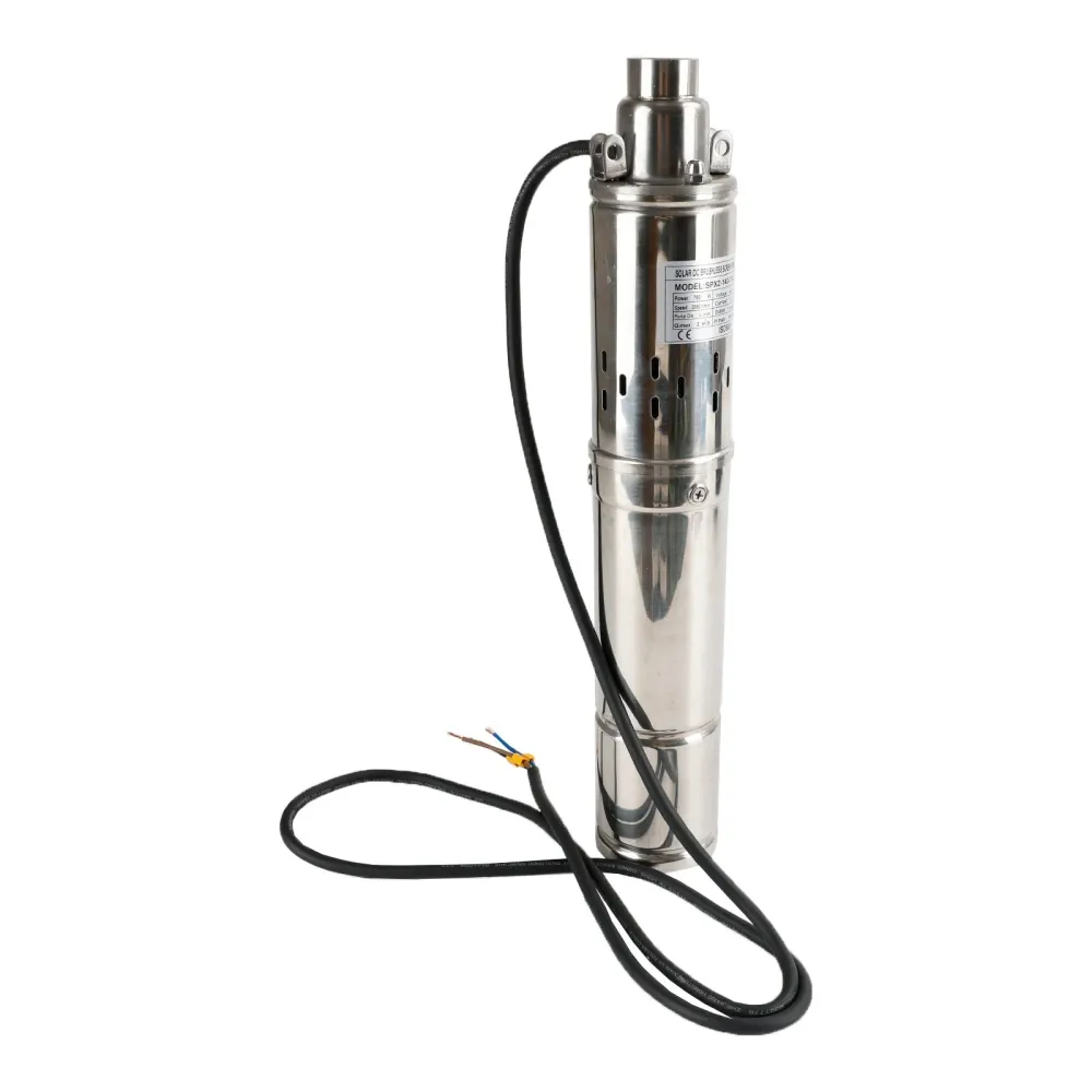 3" 48V 750W MPPT skrue-solcellepumpe nedsenkbar dypbrønnspumpe i stål