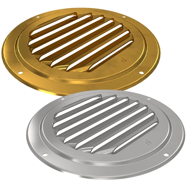 Roca, Ventilgjell i rustfritt stål, Ø125 mm, 0,7 mm tykkelse