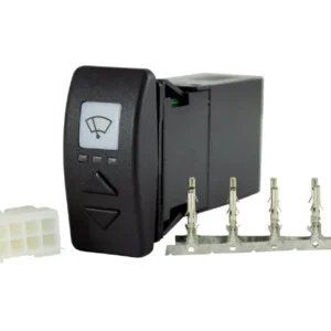 Marinco, vindusviskerbryter enkel, 12V/24V med LED-indikator, 76030